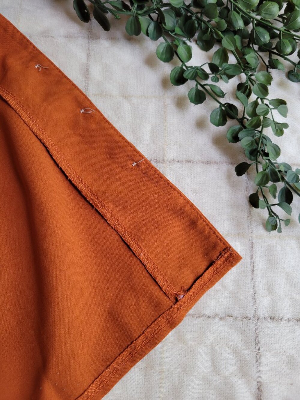 Rust Orange V-Neck Button-Front Blouse - Picture 7 of 7